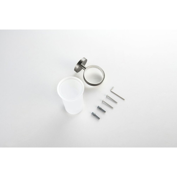 AQ4104BGM ЕВРОПА стакан с держателем, оружейная сталь (шлиф. черный хром). Фото 5