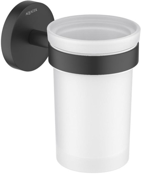 AQ4104MB ЕВРОПА стакан с держателем, матовый черный. Фото 1