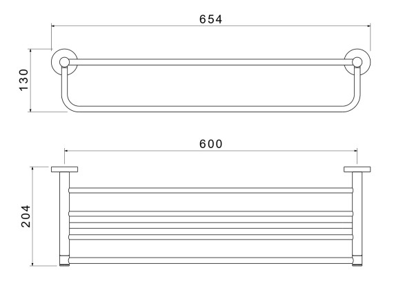 AQ4115BG ЕВРОПА полка для полотенец, шлиф. золото. Фото 3