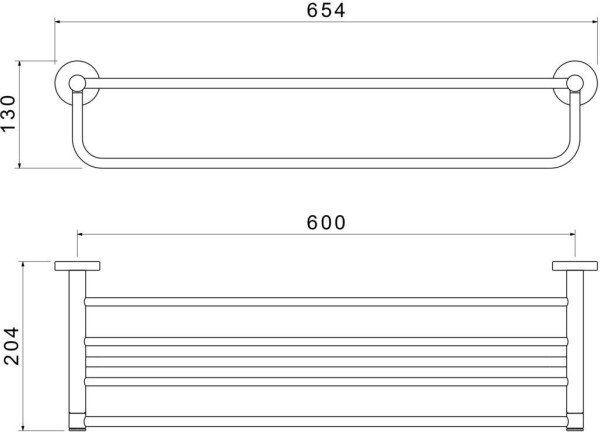 AQ4115CR ЕВРОПА полка для полотенец. Фото 2
