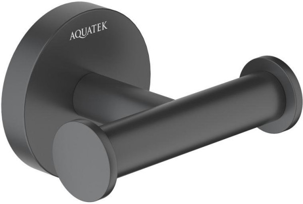 AQ4202MB ОБЕРОН крючок двойной, матовый черный. Фото 1