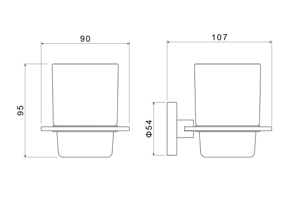 AQ4204BG ОБЕРОН стакан с держателем, шлиф. золото. Фото 3