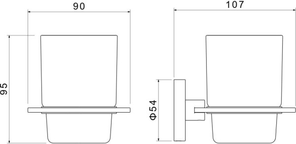 AQ4204CR ОБЕРОН стакан с держателем. Фото 2