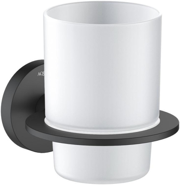 AQ4204MB ОБЕРОН стакан с держателем, матовый черный. Фото 1
