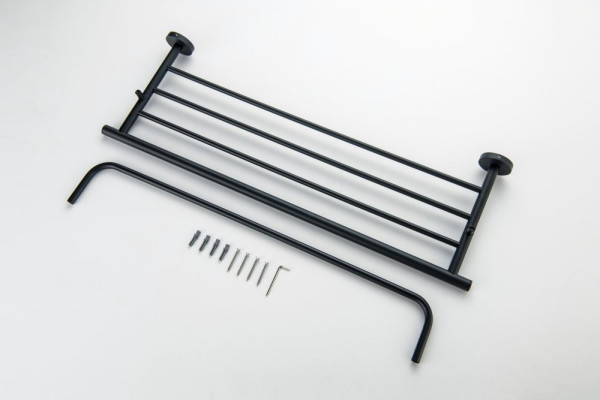 AQ4215MB ОБЕРОН полка для полотенец, матовый черный. Фото 2