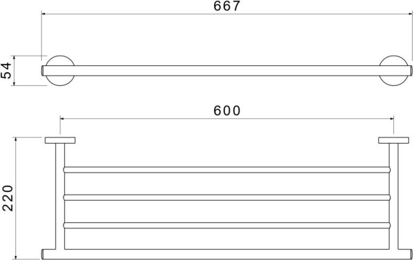 AQ4222CR ОБЕРОН полка для полотенец. Фото 3