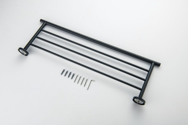 AQ4222MB ОБЕРОН полка для полотенец, матовый черный. Фото 2