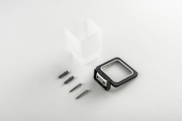 AQ4304MB ЛИБРА стакан с держателем, матовый черный. Фото 5