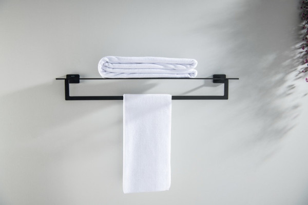 AQ4315MB ЛИБРА полка для полотенец, матовый черный. Фото 4