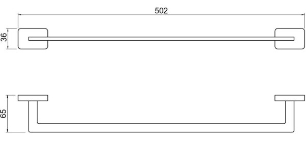 AQ4320MB ЛИБРА полотенцедержатель 450 мм, матовый черный. Фото 2