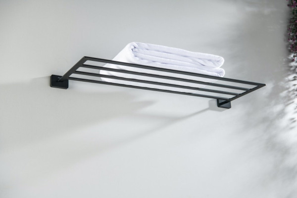 AQ4322MB ЛИБРА полка для полотенец, матовый черный. Фото 4