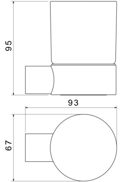 AQ4404CR ЛИРА стакан с держателем. Фото 2