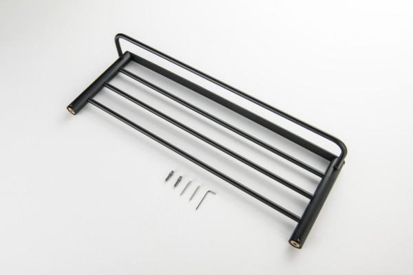 AQ4415MB ЛИРА полка для полотенец, матовый черный. Фото 6