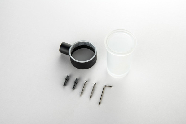 AQ4427MB ЛИРА стакан с держателем, матовый черный. Фото 5