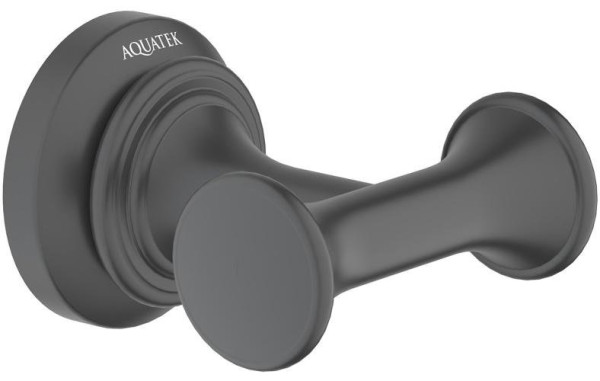 AQ4502MB КЛАССИК крючок двойной, матовый черный. Фото 1