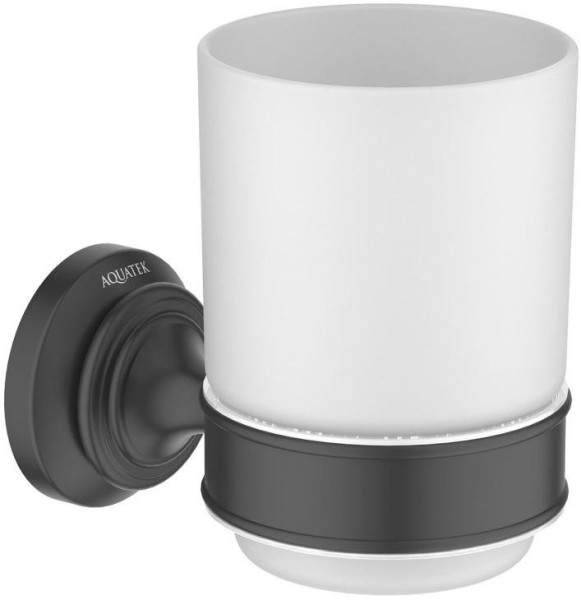 AQ4504MB КЛАССИК стакан с держателем, матовый черный. Фото 1