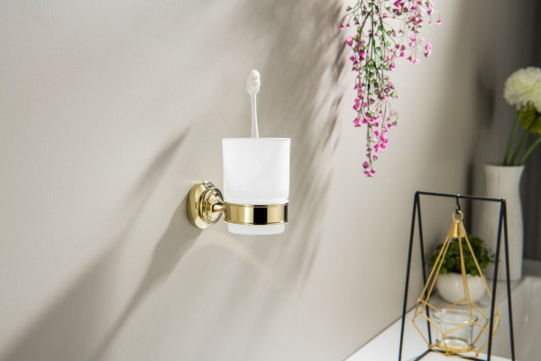 AQ4504PG КЛАССИК стакан с держателем, полир. золото. Фото 3