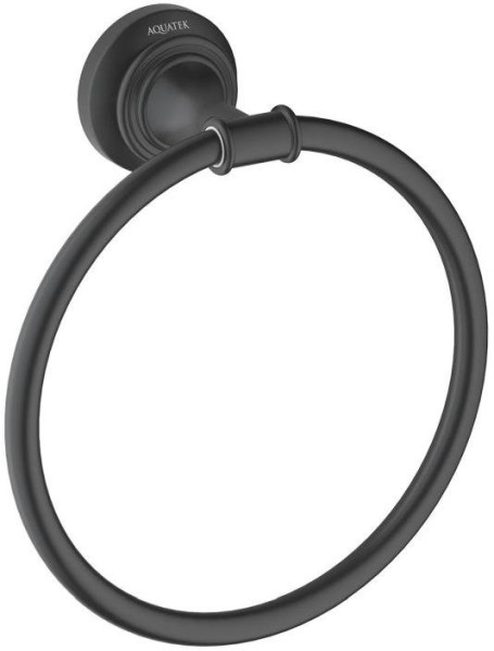 AQ4512MB КЛАССИК полотенцедержатель кольцо, матовый черный. Фото 1
