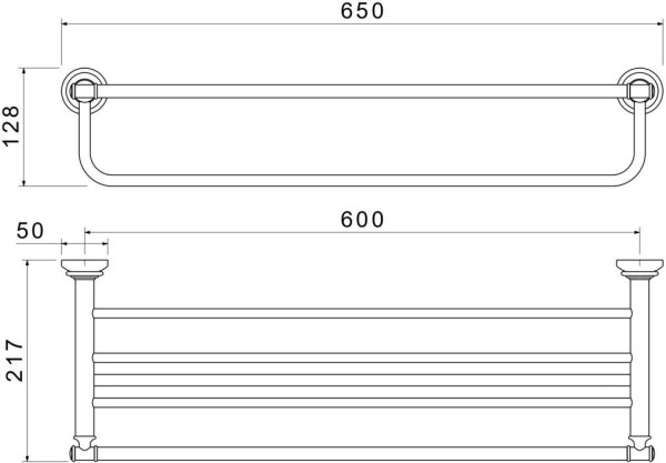 AQ4515CR КЛАССИК полка для полотенец. Фото 2