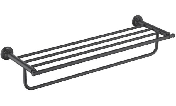 AQ4515MB КЛАССИК полка для полотенец, матовый черный. Фото 1