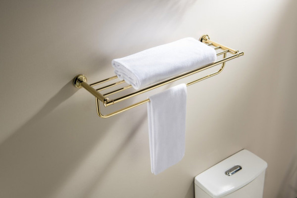 AQ4515PG КЛАССИК полка для полотенец, полир. золото. Фото 2
