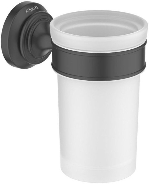 AQ4527MB КЛАССИК стакан с держателем, матовый черный. Фото 1