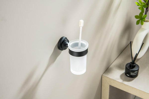 AQ4527MB КЛАССИК стакан с держателем, матовый черный. Фото 3