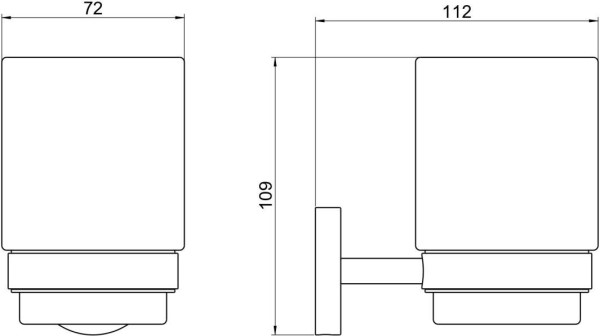AQ4604MB БЕТТА стакан с держателем, матовый черный. Фото 3