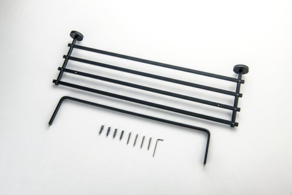 AQ4615MB БЕТТА полка для полотенец, матовый черный. Фото 3