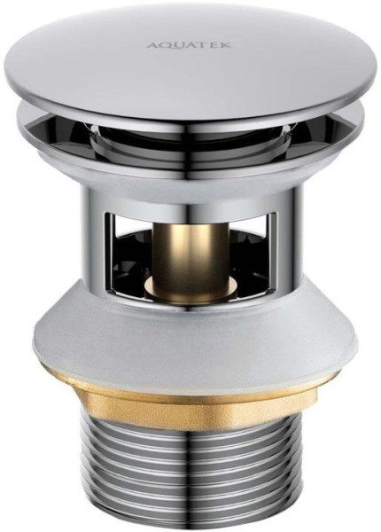 AQ6002CR сливной набор для раковины Push-open с переливом, крышка круглая. Фото 1