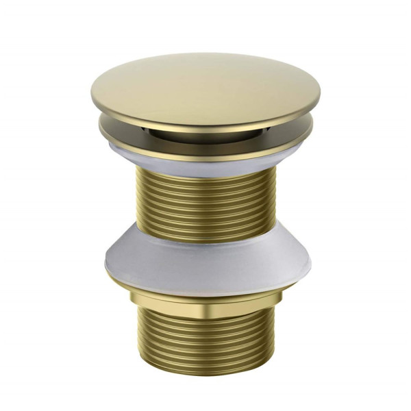 AQ6003BG сливной набор для раковины Push-open без перелива, шлиф. золото. Фото 1