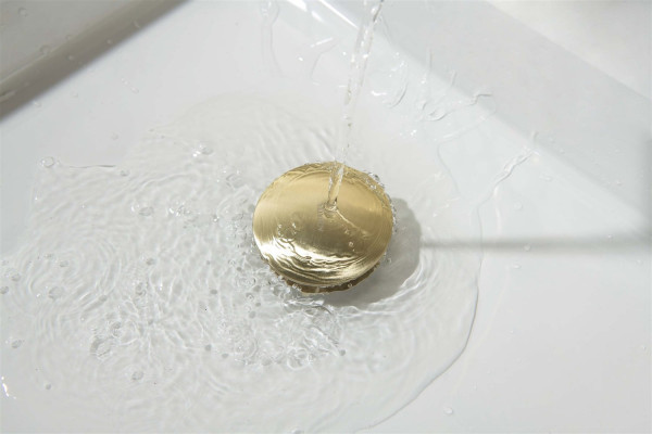 AQ6003BG сливной набор для раковины Push-open без перелива, шлиф. золото. Фото 5