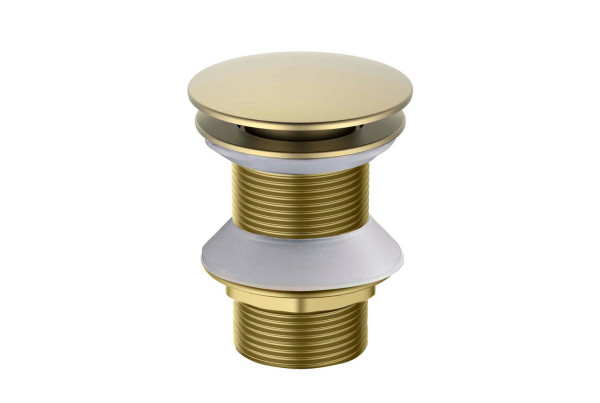 AQ6003BG сливной набор для раковины Push-open без перелива, шлиф. золото. Фото 6