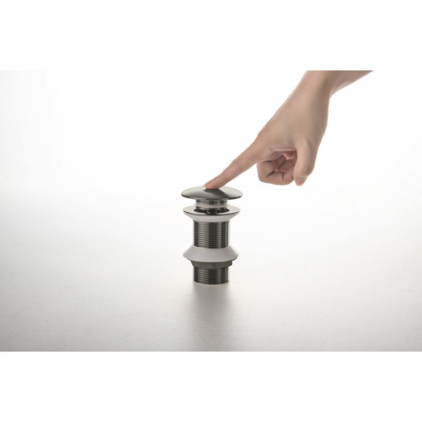 AQ6003BGM сливной набор для раковины Push-open без перелива, оружейная сталь (шлиф. черный хром). Фото 6