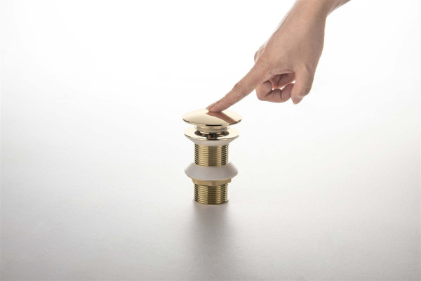 AQ6003PG сливной набор для раковины Push-open без перелива, полир. золото. Фото 3