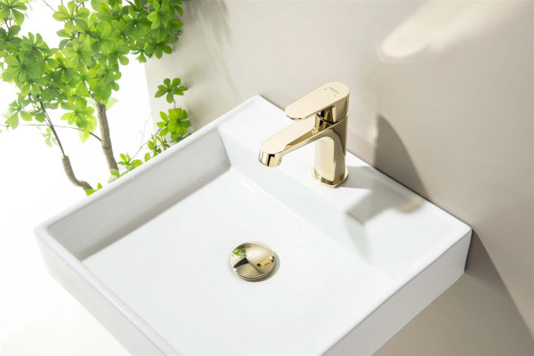 AQ6003PG сливной набор для раковины Push-open без перелива, полир. золото. Фото 4