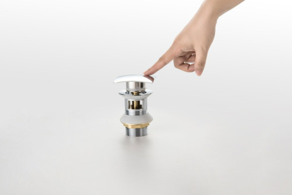 AQ6004CR сливной набор для раковины Push-open с переливом, крышка квадратная. Фото 3