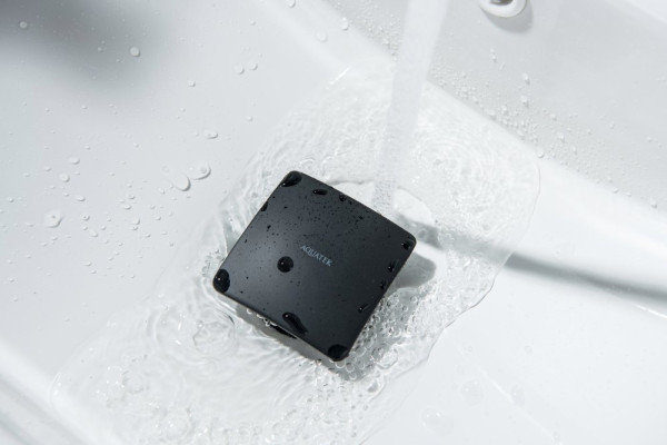 AQ6004MB сливной набор для раковины Push-open с переливом, крышка квадратная, матовый черный. Фото 2