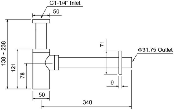 AQ6012MB сифон, матовый черный. Фото 4