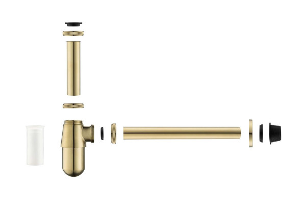 AQ6014BG сифон, шлиф. золото. Фото 3