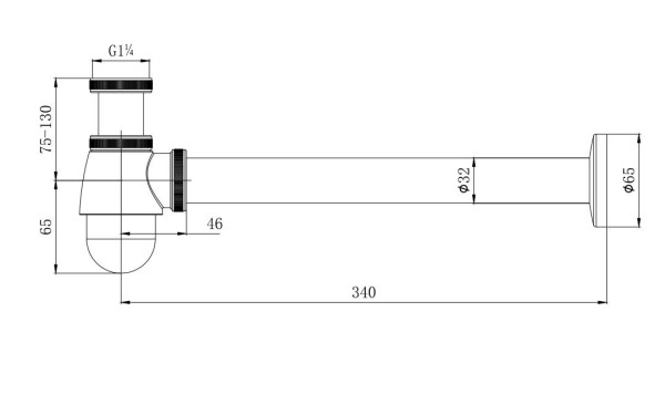 AQ6018CR сифон для биде. Фото 2