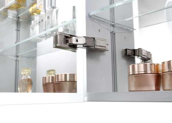 AQ7103B-MLC Алюминиевый зеркальный шкаф с подсветкой 1000*700*133,крепеж. Две зерк.дверцы шириной 49,85см,антизапотевание,акрил. подсветка,петли BLUM. Фото 6