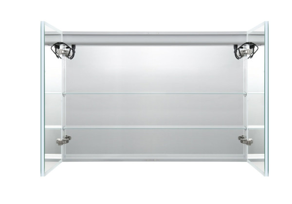 AQ7103B-MLC Алюминиевый зеркальный шкаф с подсветкой 1000*700*133,крепеж. Две зерк.дверцы шириной 49,85см,антизапотевание,акрил. подсветка,петли BLUM. Фото 7