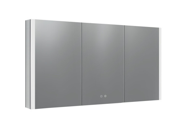 AQ7129-MLC Алюминиевый зеркальный шкаф с подсветкой 1200*700*133,крепеж. Три зерк.дверцы шириной 39,8см,антизапотевание, акриловая подсветка. Фото 1