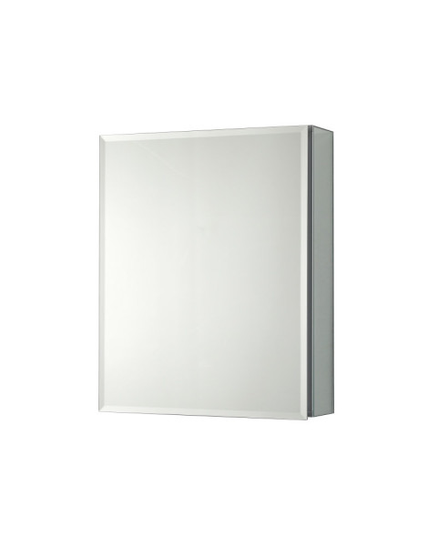 AQ7508-MC Алюминиевый зеркальный шкаф без подсветки 508*660*134, крепеж.Одна зеркальная дверца,две стекл.полки,установка с левым или правым поворотом. Фото 1