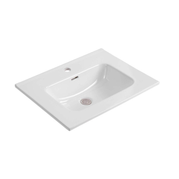 AQ77060-MW Комплект мебели:Тумба 60 см ВЕГА с раковиной AQ0460-00, 2 ящика,цвет белый мат. Фото 4