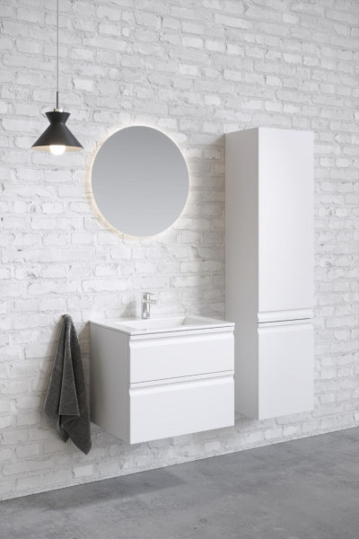 AQ77060-MW Комплект мебели:Тумба 60 см ВЕГА с раковиной AQ0460-00, 2 ящика,цвет белый мат. Фото 10