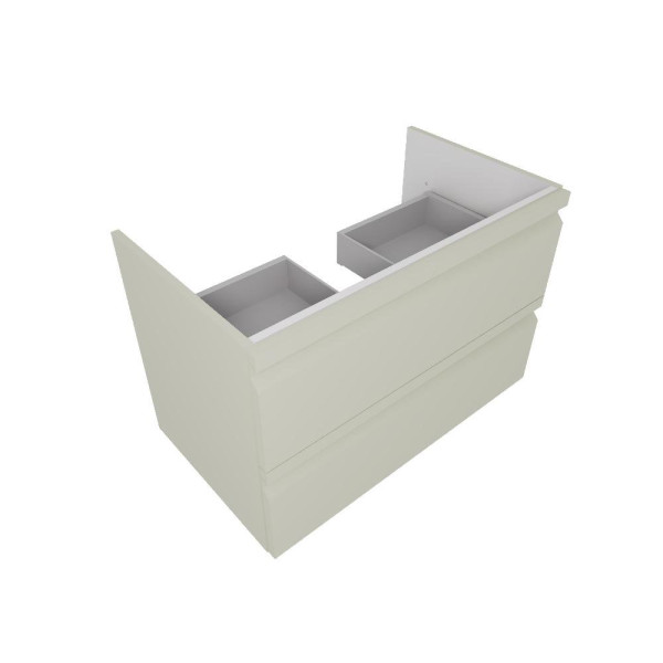 AQ77080-GS Комплект мебели: Тумба 80см ВЕГА с раковиной AQ0480-00, 2 ящика, цвет шалфей зеленый. Фото 3