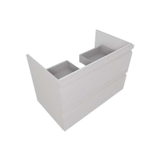 AQ77080-LG Комплект мебели: Тумба 80см ВЕГА с раковиной AQ0480-00, 2 ящика, цвет серый туман. Фото 3