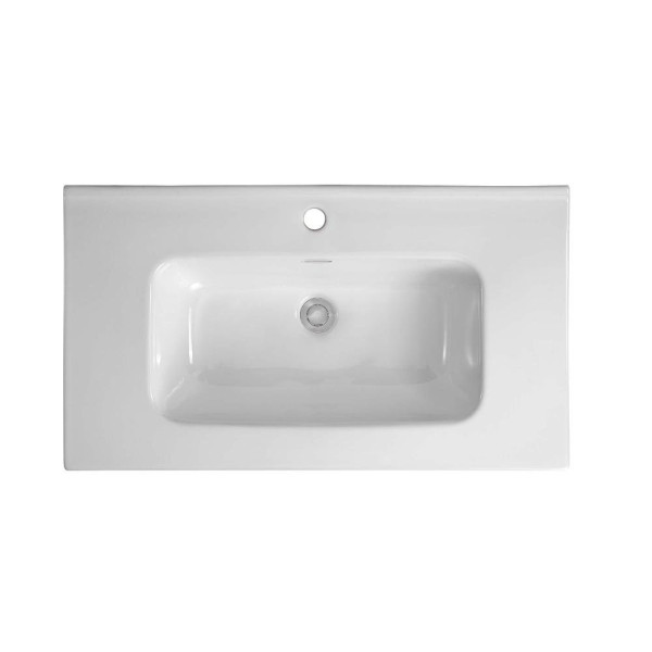 AQ77080-MW Комплект мебели:Тумба 80 см ВЕГА с раковиной AQ0480-00, 2 ящика,цвет белый мат. Фото 5